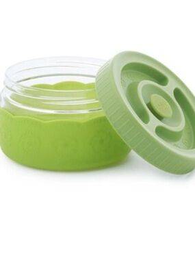 Princess House Lime Green Silicone Storage Jar with Lid